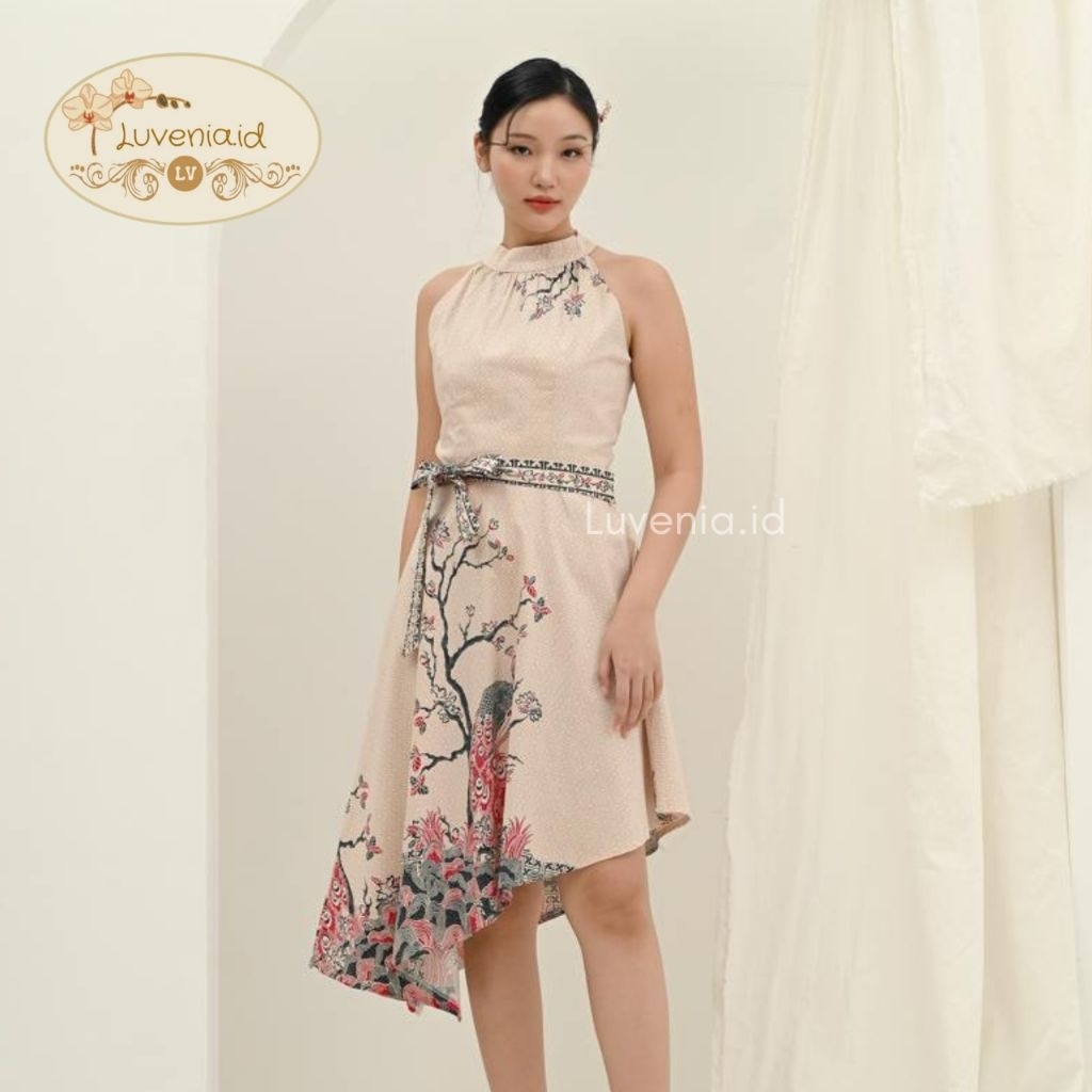 Dress Batik Wanita 254 RAP RED - Batik Modern / Batik Couple / Dress Imlek / Seragam Batik / Batik J