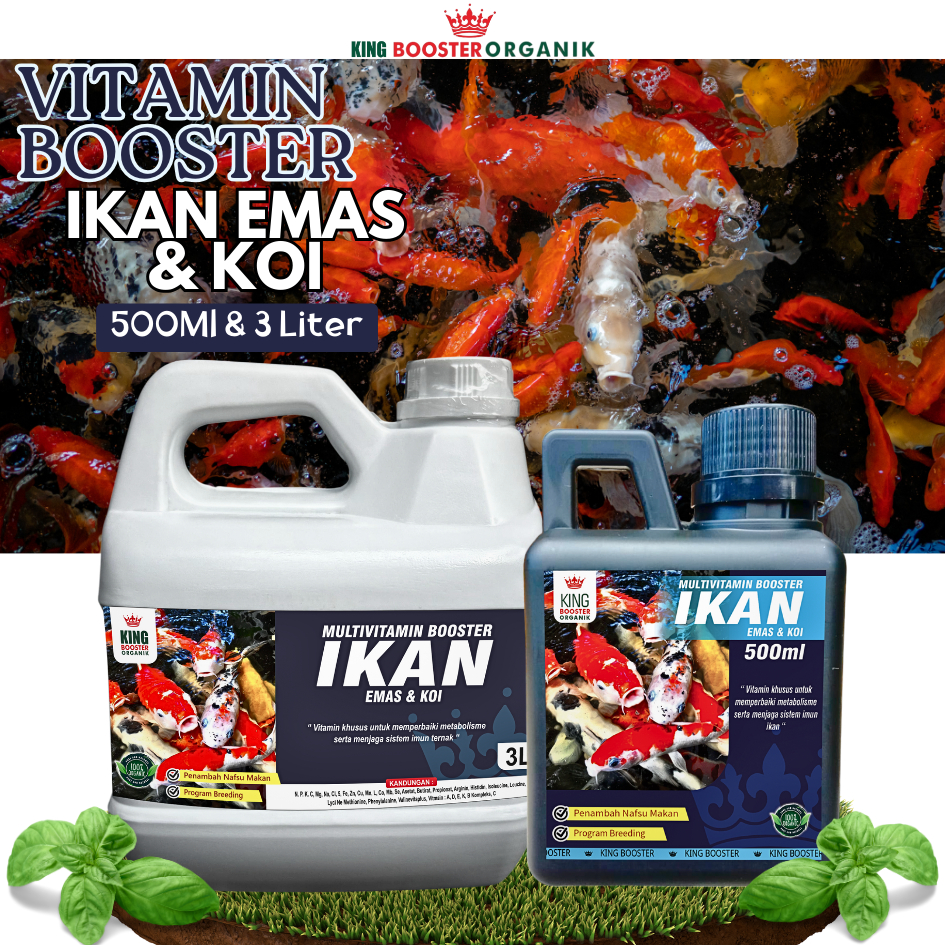 TERBAIK Vitamin Ikan Koi,Vitamin Ikan Koi Agar Cepat Besar,Ikan Koi Agar Tidak Mudah Mati, 500ml