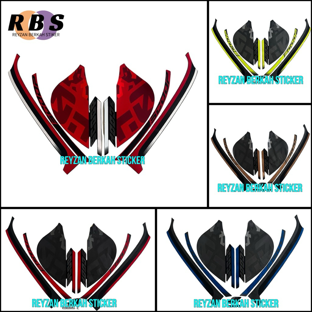 STIKER STRIPING LIS LES BODY MOTOR SCOOPY SPORTY 2021