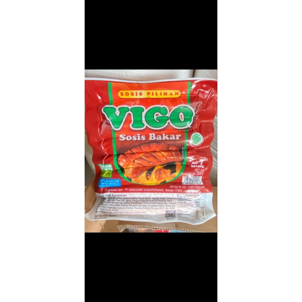 Sosis Sapi Bakar Vigo Isi 7 - Sapi Pilihan, Bahan Alami, Praktis