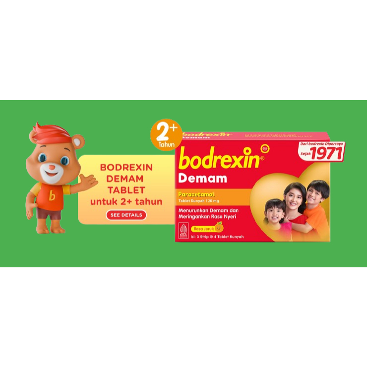 BODREXIN DEMAM ANAK TABLET/BOX