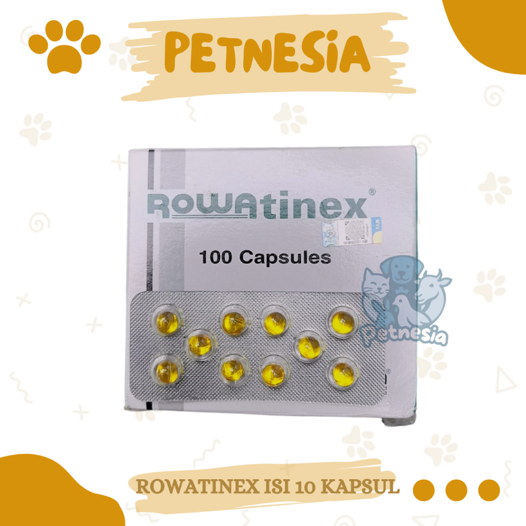 ROWATINEX ISI 10 KAPSUL - Obat Batu Ginjal Untuk Hewan Kesayangan