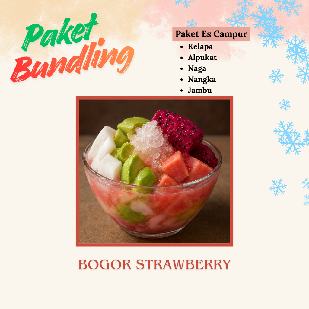 Frozen fruits Paket Bundling (PAKET ES CAMPUR SEGAR)/ Kelapa Frozen/ Alpukat Frozen/ Naga Frozen/ Na