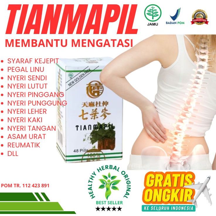 Tian Ma pil Obat ORIGINAL herbal cina 100% asli Obat pegal Linu dan nyeri sendi lutut , Nyeri sendi 