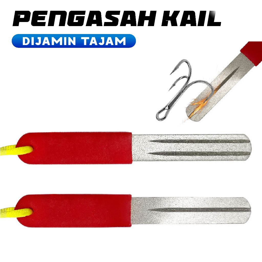 Pengasah Mata Kail Pancing Hook Sharpener Asahan Mata Kail Untuk Alat Pancing Laut Sungai Anti Karat