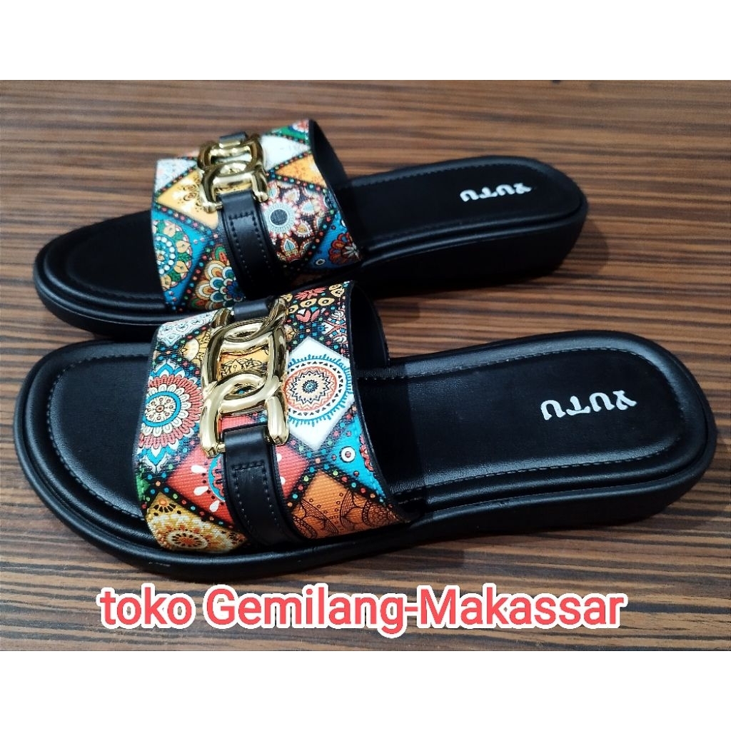 Yutu batik sendal wanita karet / jelly