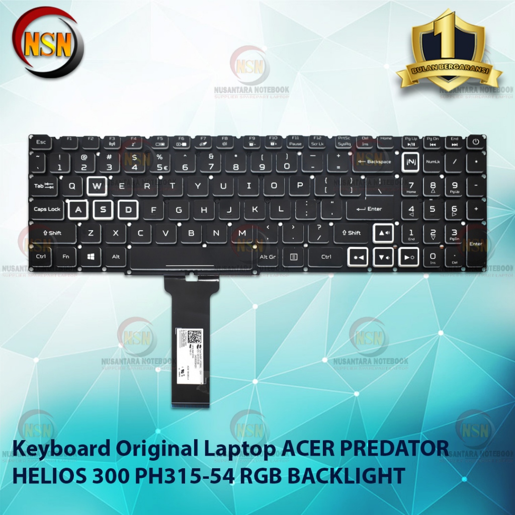 Keyboard Original Laptop Acer For Predator Helios 300 RGB (Backlight)