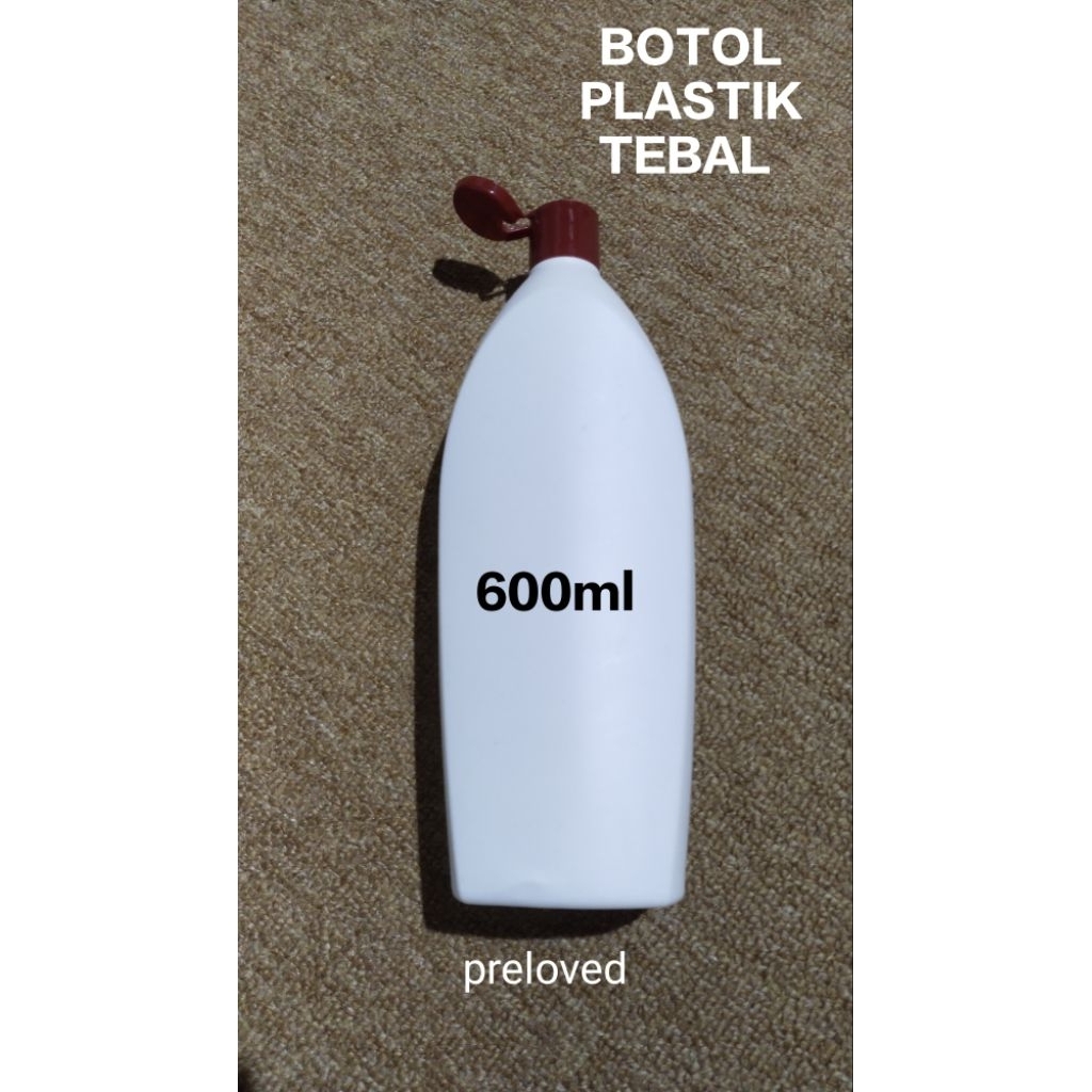 Preloved botol plastik tebal tutup flip 600ml