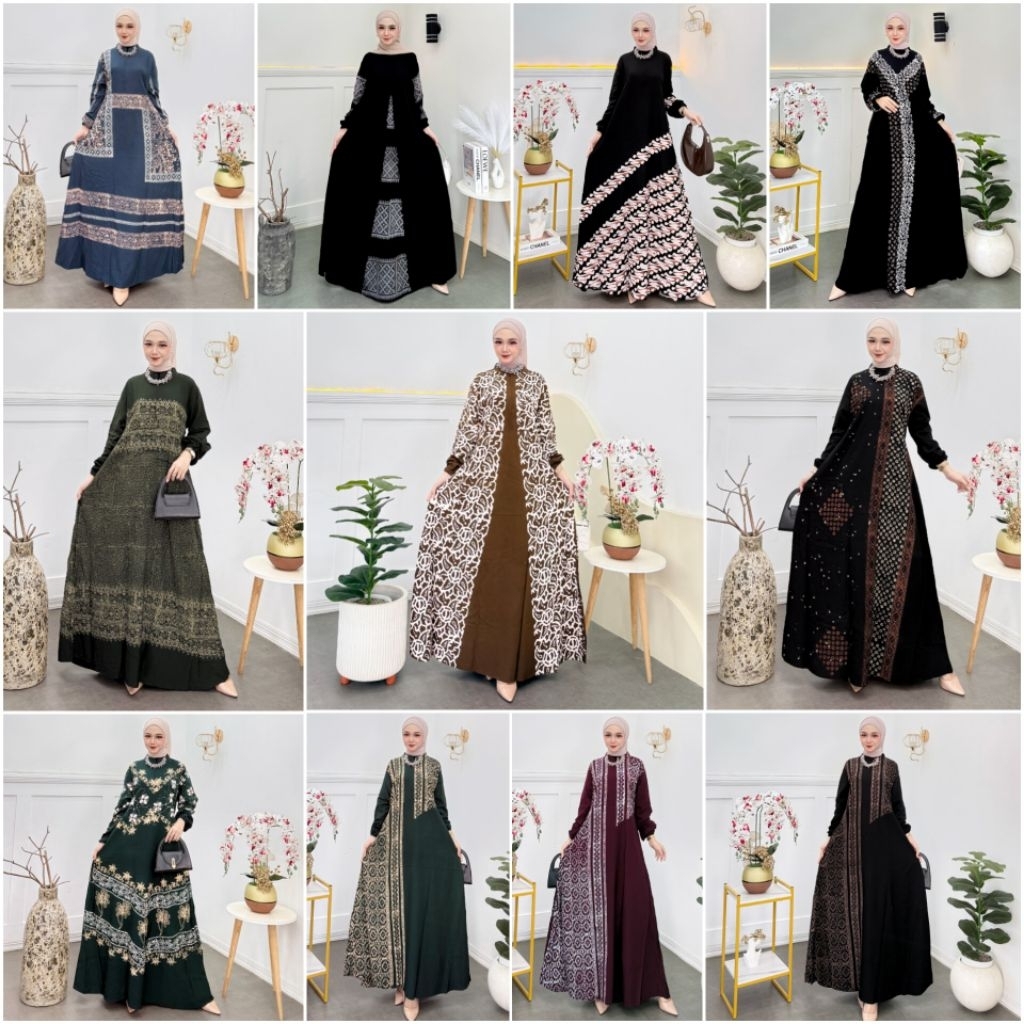 PALING BARU || ZAKIYA || Gamis Twill Ori || Zipper Resleting (Busui) || Cap Malaman || by Alena Bati