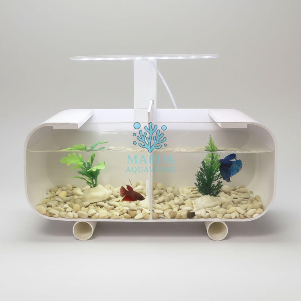 Aquarium Akrilik Sekat Khusus Cupang Fullset | Aquarium Pembagi Ikan Hias