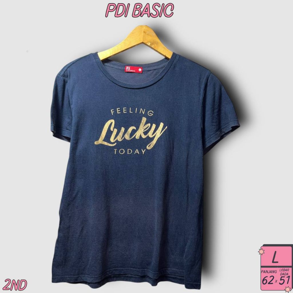 Kaos Wanita PDI Basic Navy Size L