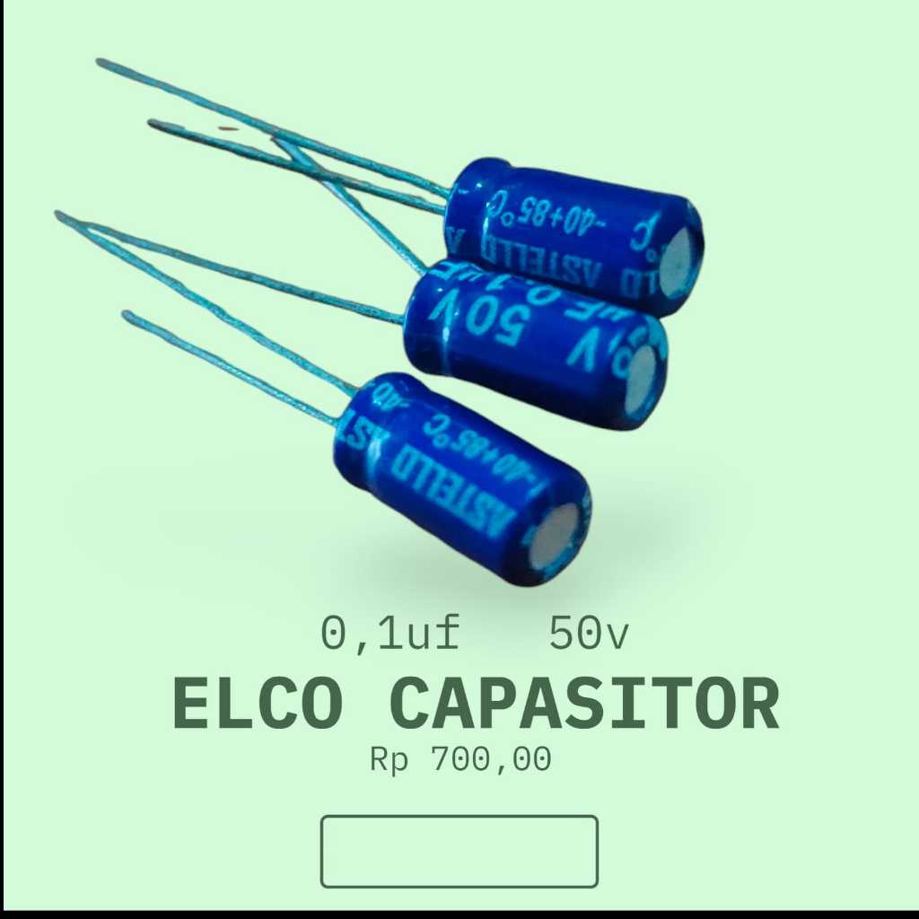 ELCO CAPASITOR   0,1UF    50V