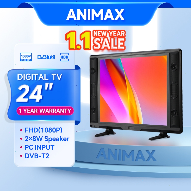 Animax TV Digital 24 Inch 25 Inch TV LED DVB T2 Tahun Garansi Digital TV 24 inch 25 inch 22 inch Tel