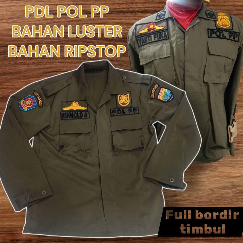 SERAGAM(SETELAN) PDL POL PP FULL BORDIR TIMBUL