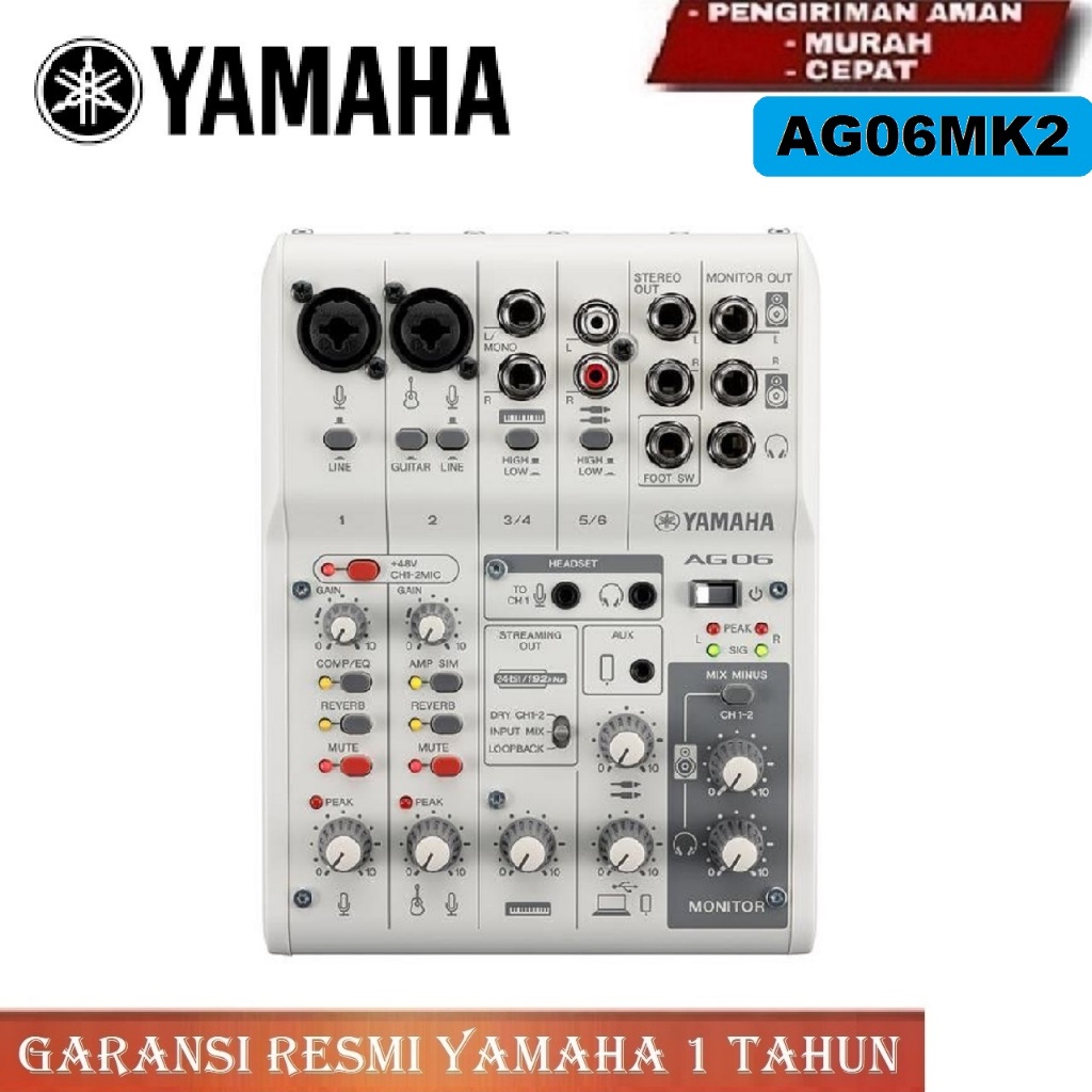 MIXER YAMAHA AG06MK2 /AG06MK2 GARANSI RESMI ORIGINAL