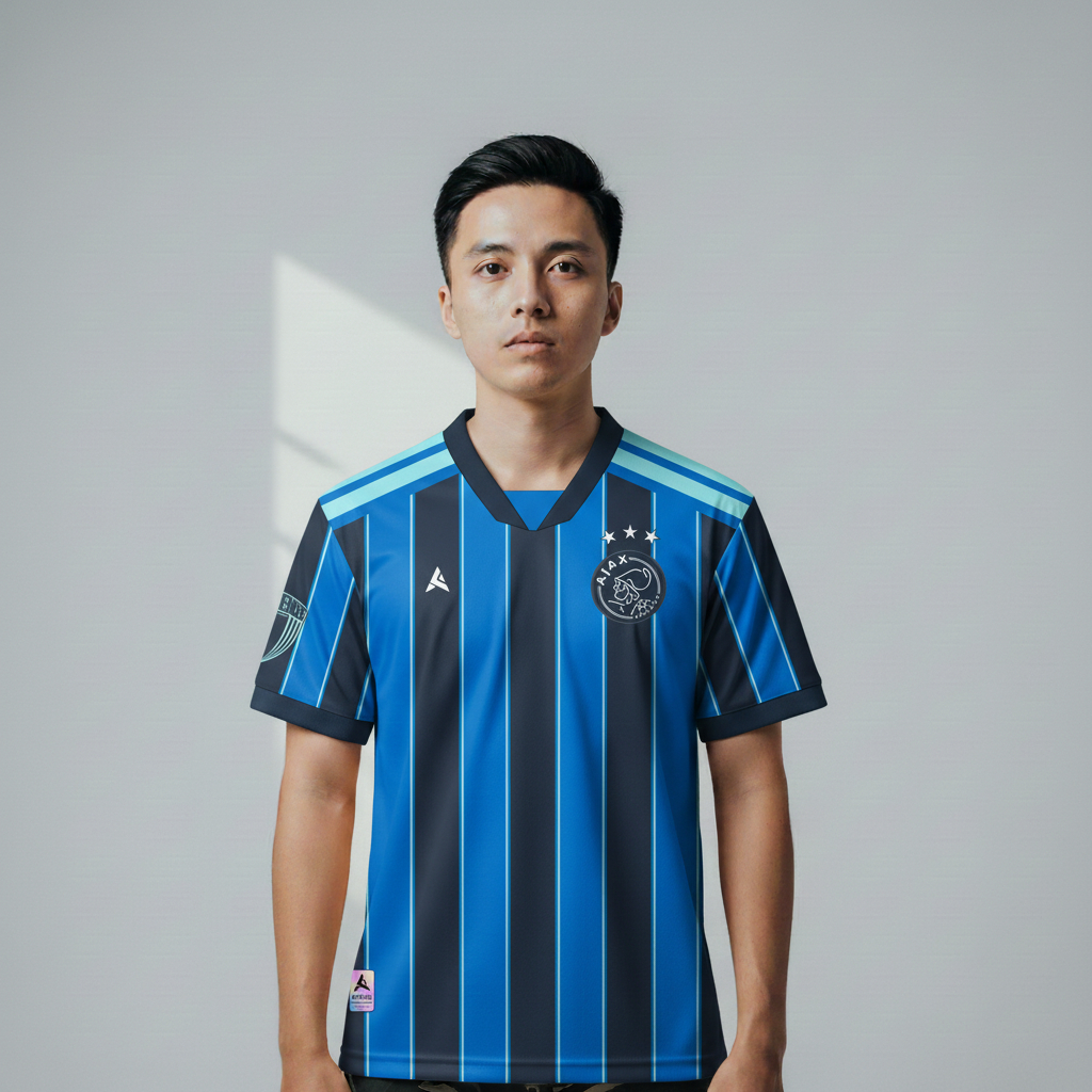 ATHLETIC SPORTWEAR - Jersey Bola Fantasy Ajax Away - 2021-2022 Fullprinting Casual - Atasan