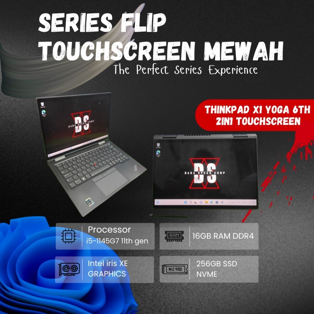 LENOVO THINKPAD X1 YOGA 6TH 2IN1 WITH TOUCHSCREEN INTEL CORE I5-1145G7 RAM 16 / SSD 1TB / INTEL IRIS