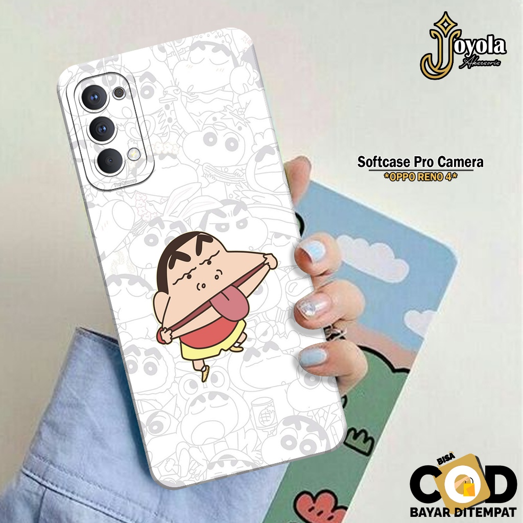 JOYOLA Case OPPO RENO 4 - Fashion Case Kartun - Softcase OPPO RENO 4 - Pro Camera - Casing OPPO RENO