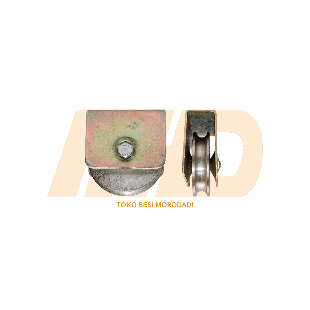 Roda Pagar Besi Super 6cm Bulat (U) dan Siku (V) || Roda Pintu Gerbang Besi Super