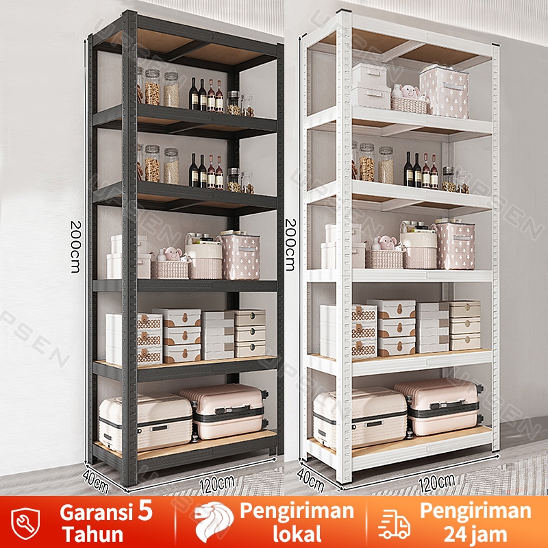 Rak Besi Siku 5 Susun Rak Gudang Rak Dapur Rak Supermarket Rak Besi Serbaguna Rak Aquarium Berbagai 