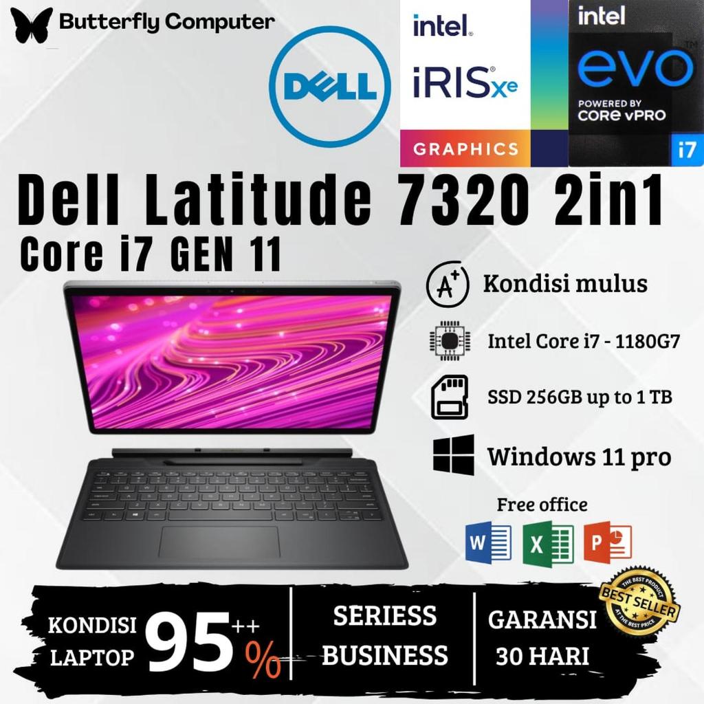 Laptop Dell 7320 Detachabel 2in1 Core i7 Gen 11 | 16GB | 256GB | Windows 11 Pro | 13 inch - FHD