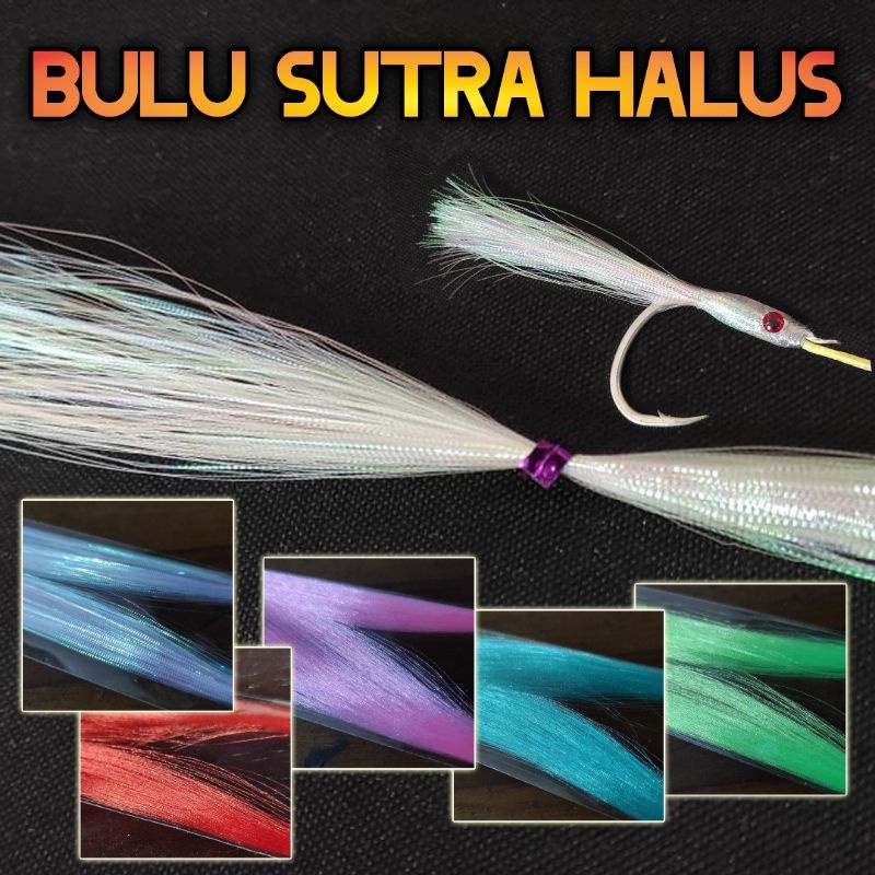 Bulu Sutra Untuk Memancing Halus Bulu Mutiara Sutera Sabiki Rinta Assist Hook Kotrekan Rumbai MURAH