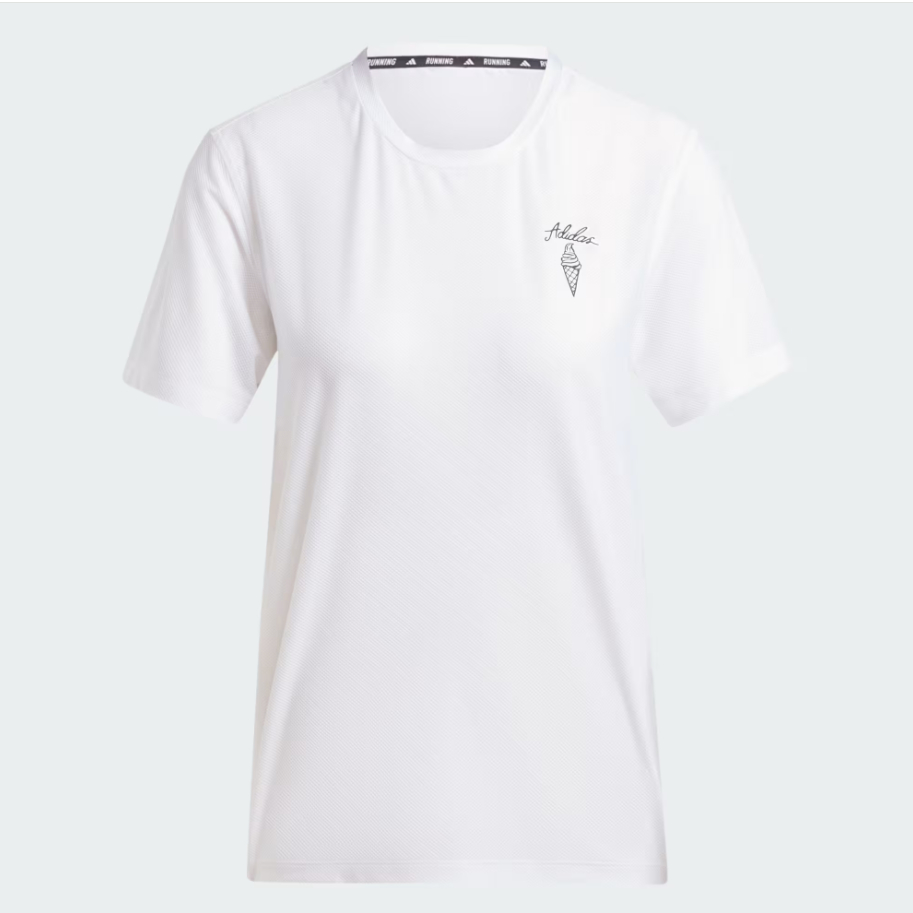 Kaos Sport Olahraga Wanita Adidas Running Ice Cream Graphic Tee Aeroready Short Sleeve Marathon Wome