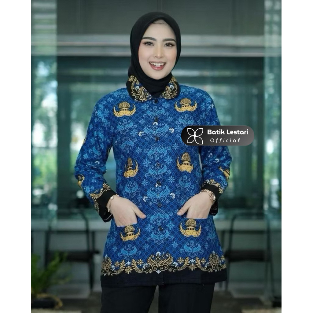 BAJU KORPRI WANITA TERBARU PREMIUM GRADE A 2025 BATIK SERAGAM KORPRI WANITA PRIA