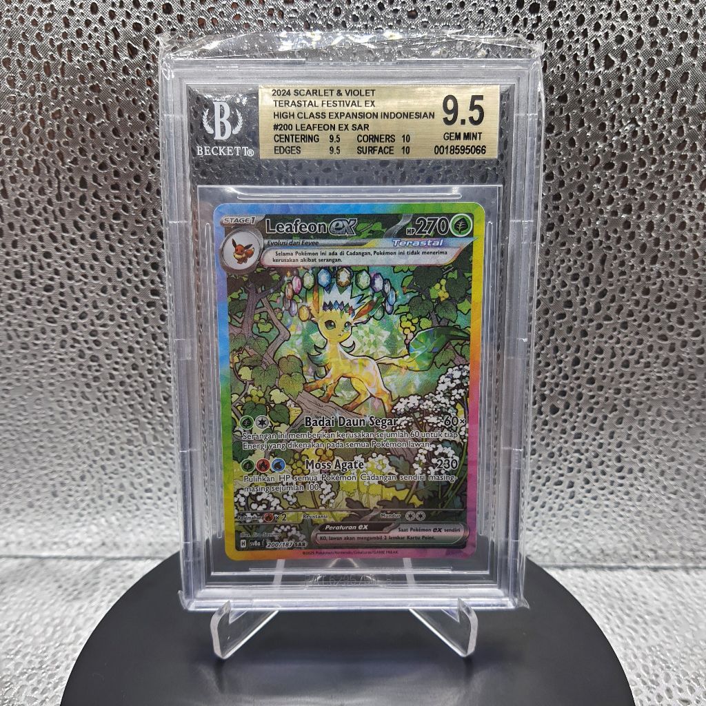 Kartu Pokemon - 2024 Scarlet & Violet Terastal Festival Ex High Class Expansion Indonesian #200 Leaf