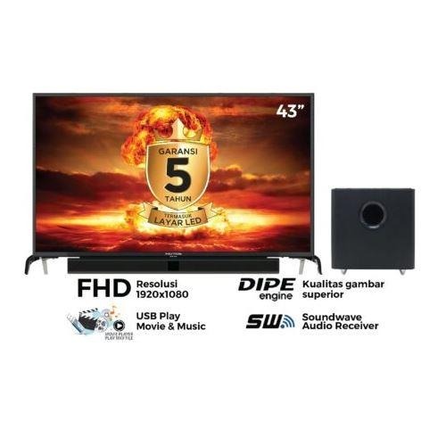 Polytron TV PLD-43BV1558 43 Inch Cinemax Soundbar Digital Tv