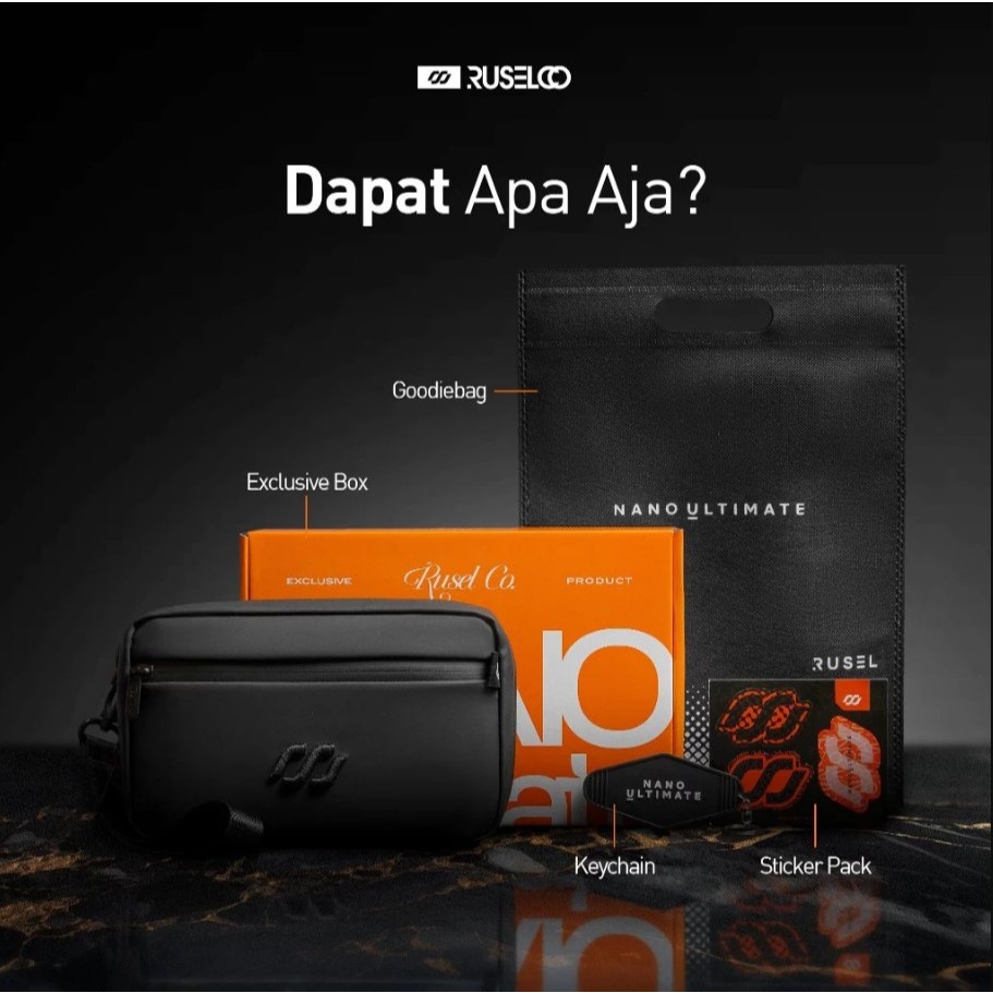 Tas Pria Handbag RUSEL Exlusive Waterproof