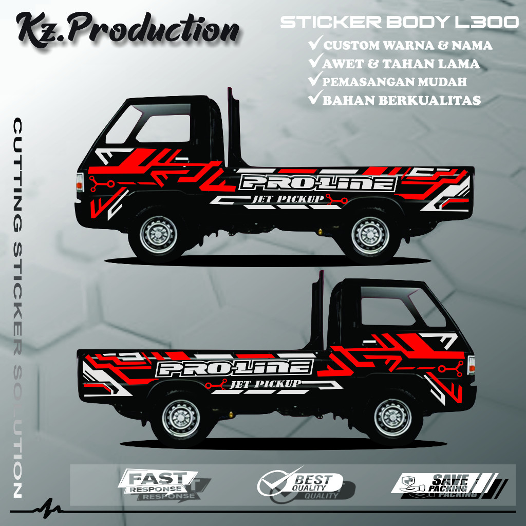 Kz. stiker full body pick up l300 proline jet pick up mitsubishi l300