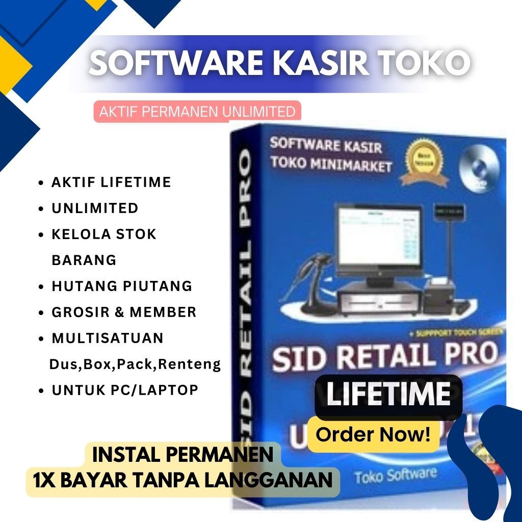 Software Kasir SID RETAIL PRO untuk Komputer Aktif Permanen Lifetime