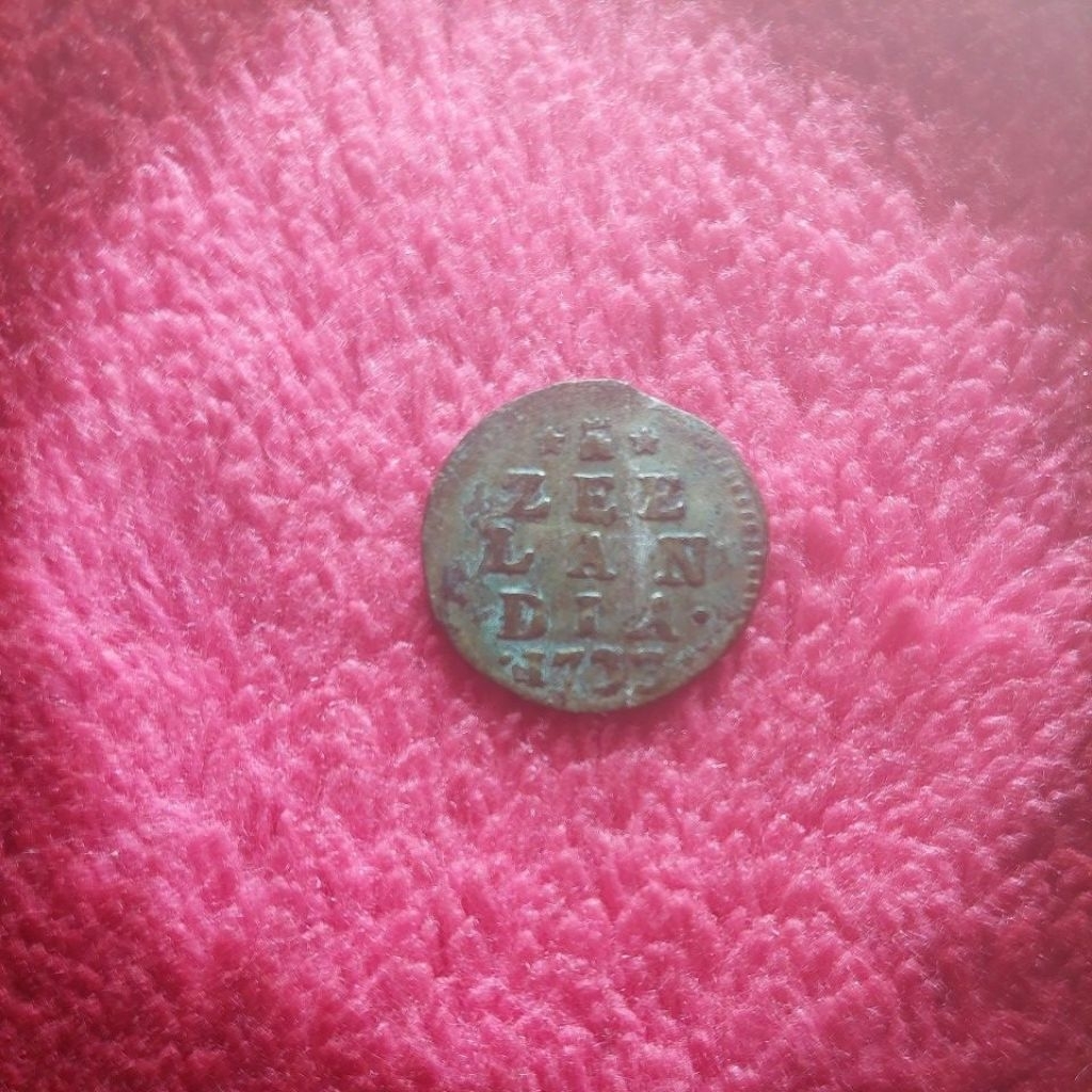 Koin perak  2 stuiver zelandia tahun 1733