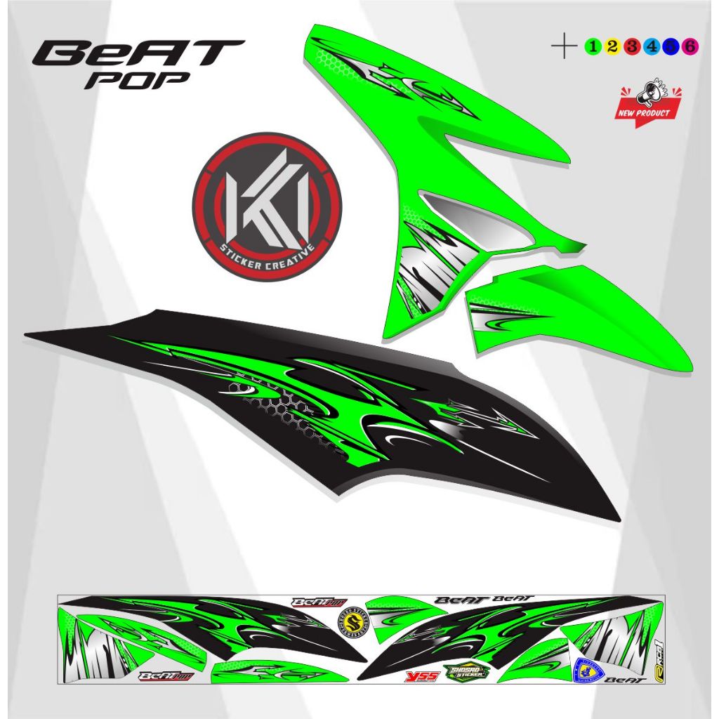 STRIPING MOTOR BEAT POP MOTIP LIS / STICKER STRIPING MOTOR BEAT POP VARIASI MOTIP LIS K123