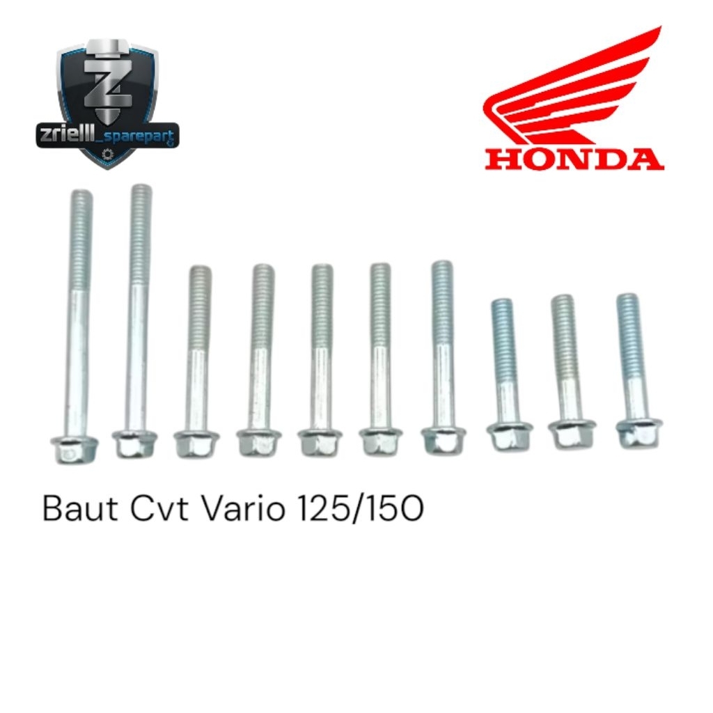1 Set Baut Blok CVT HONDA Vario 150 Vario125 Baut CVT HONDA VARIO 125/150 Original Parts Zrielll_Spa