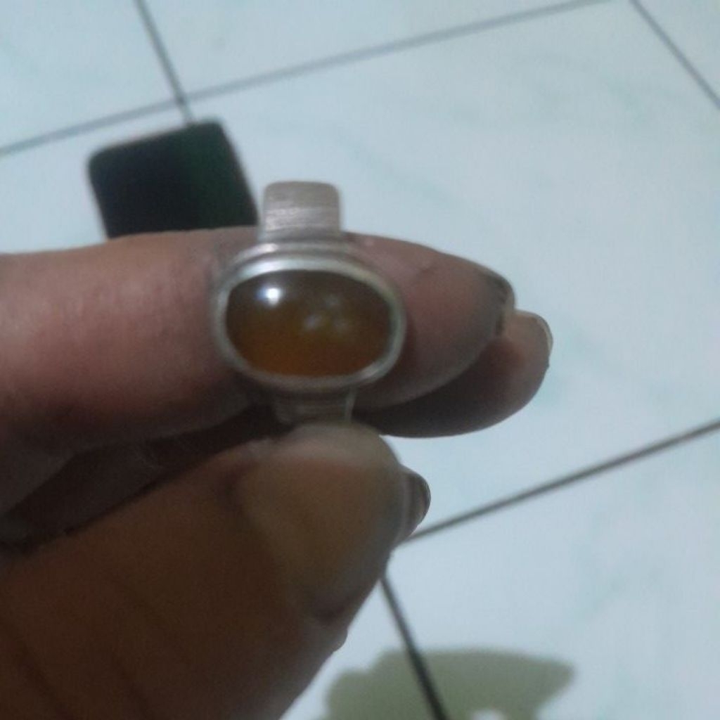 batu akik kuning, batu akik extrajoss (ring perak), batu akik alam, batu akik warna kuning motif tit