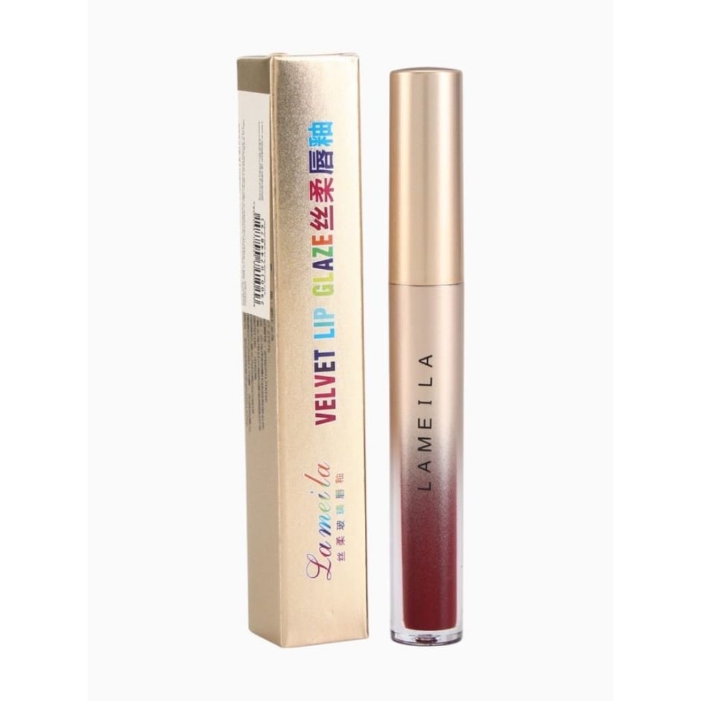 Lipstik Matte Lameila Gold Edition 1021 - Tekstur Halus, Melembabkan, Tahan Lama