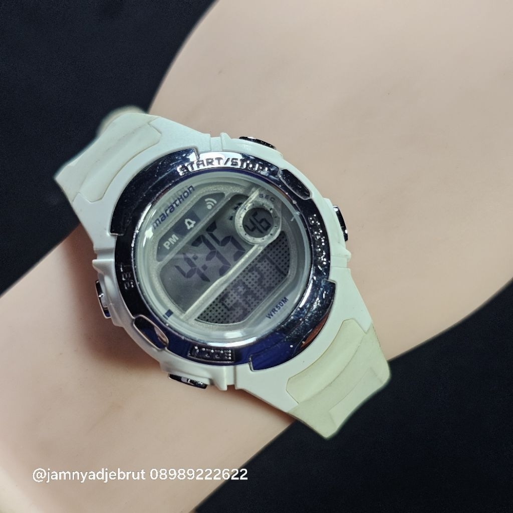 Jam Digital Marathon by Timex TW5M15100 White Bekas