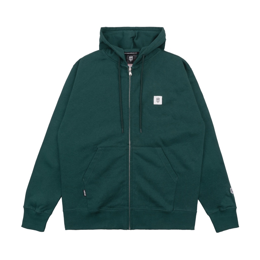 OGRITE Silver Cruel MATERNAL DISASTER ZIP-UP HOODIE ZIPPER DARK GREEN