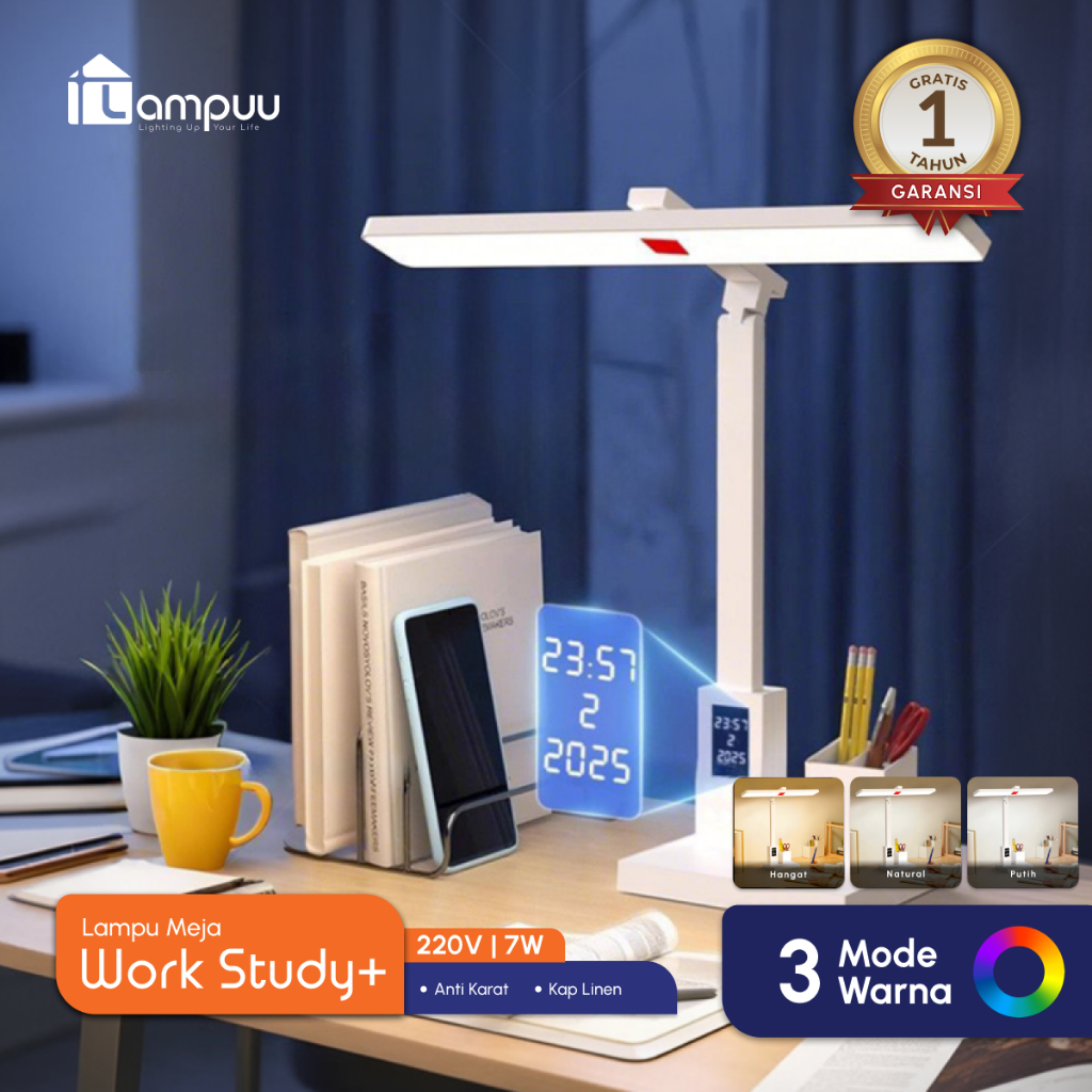 Lampu Belajar Anak Lampu Belajar Portable Lampu Baca Lampu Meja Lampu Belajar 3 Warna Lampu Kamar Ae