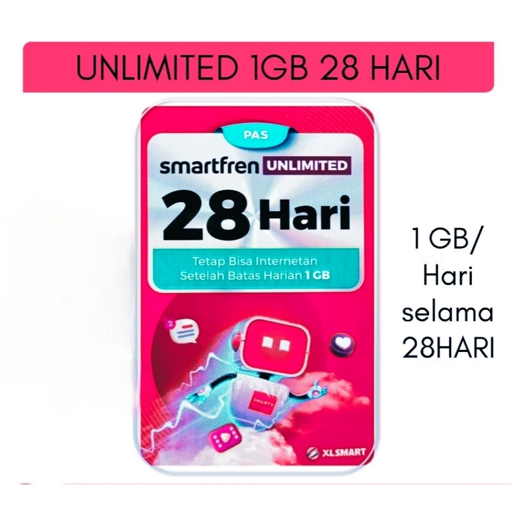 KUOTA DATA SMARTFREN UNLIMITED 1GB 28HARI