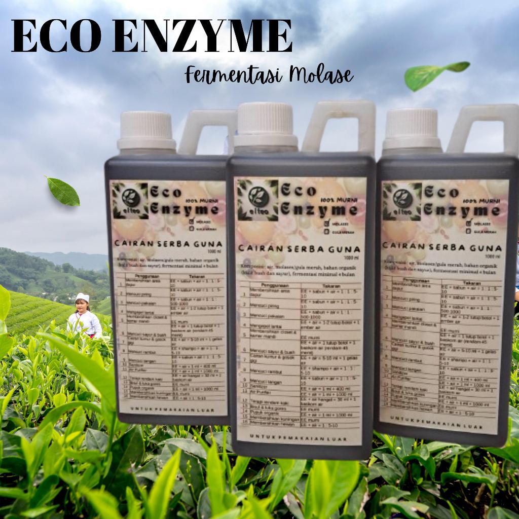 Eco Enzyme (fermentasi molase) 1 liter Eco Enzyme Murni Eco Enzim Cairan Serbaguna Cairan Ajaib Pupu