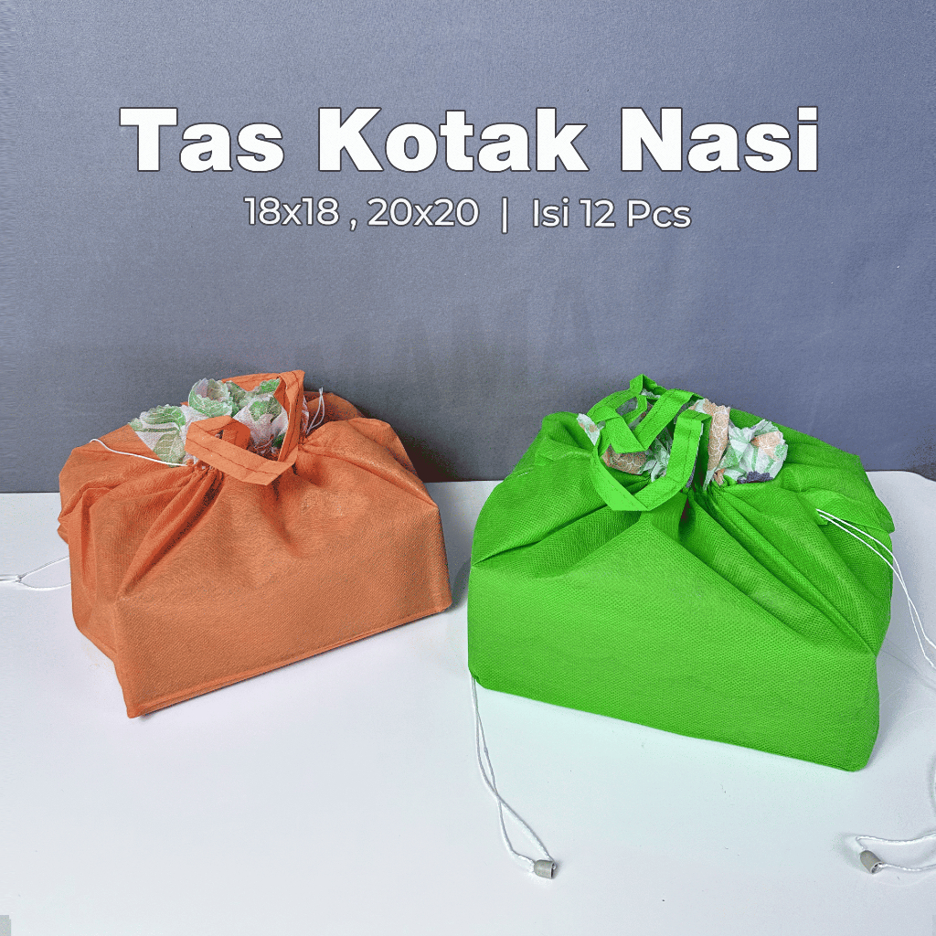 Tas Jinjing / Tas Kain ROYAL Uk. 18x18 & 20x20 Isi 12 Pcs / Tas Serut / Tas Nasi Kotak / Tas Hajatan