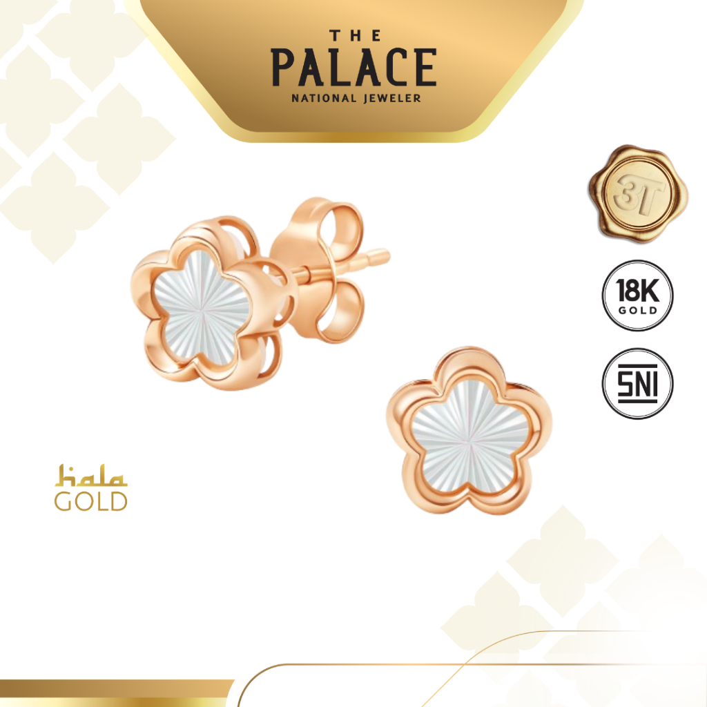 Hala Gold Pearla Flora Series Earring / Anting