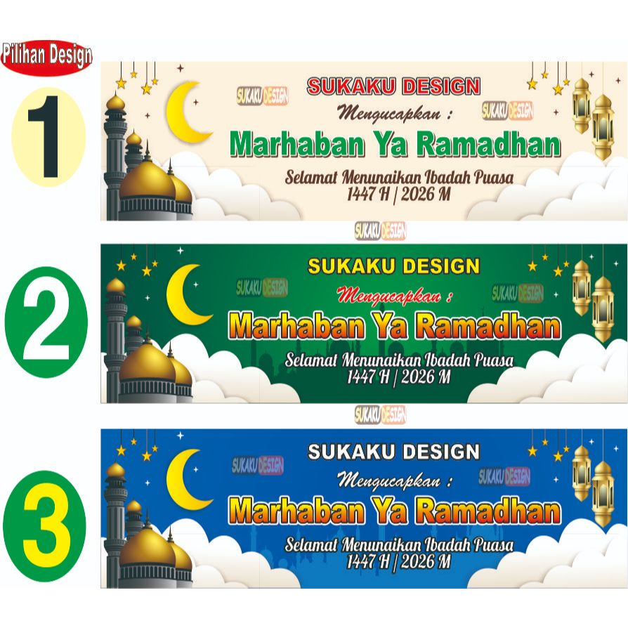 Banner / Spanduk Ramadhan / Puasa 2026 / Bisa COD