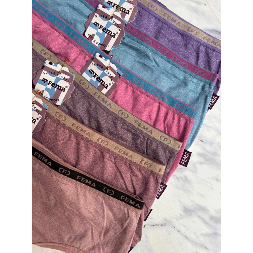GROSIR 12PCS Celana Dalam Wanita FEMA Lusinan CD Fema CD Import FEMA