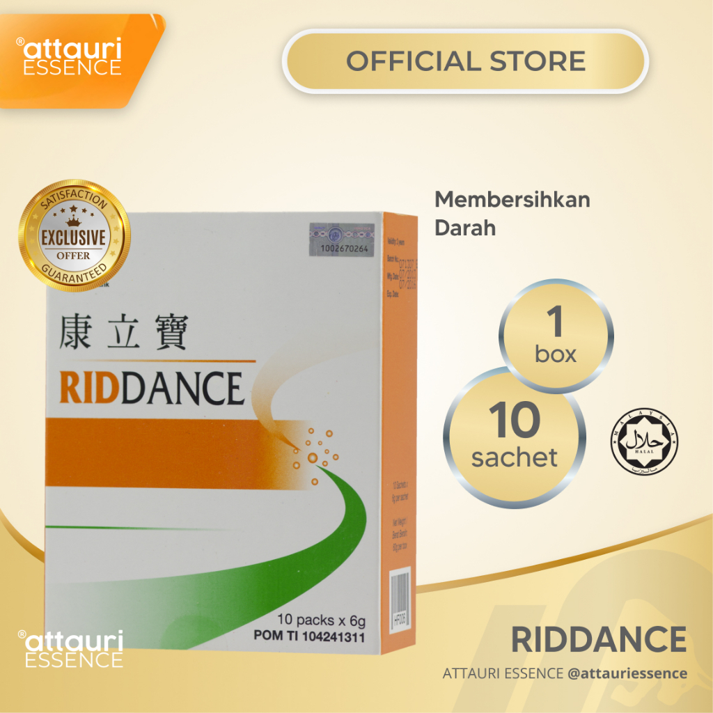 [EXCLUSIVE] Riddance Original K-Link (1 Box isi 10 Sachet) Riden Detox Detoksifikasi Pembersih Darah