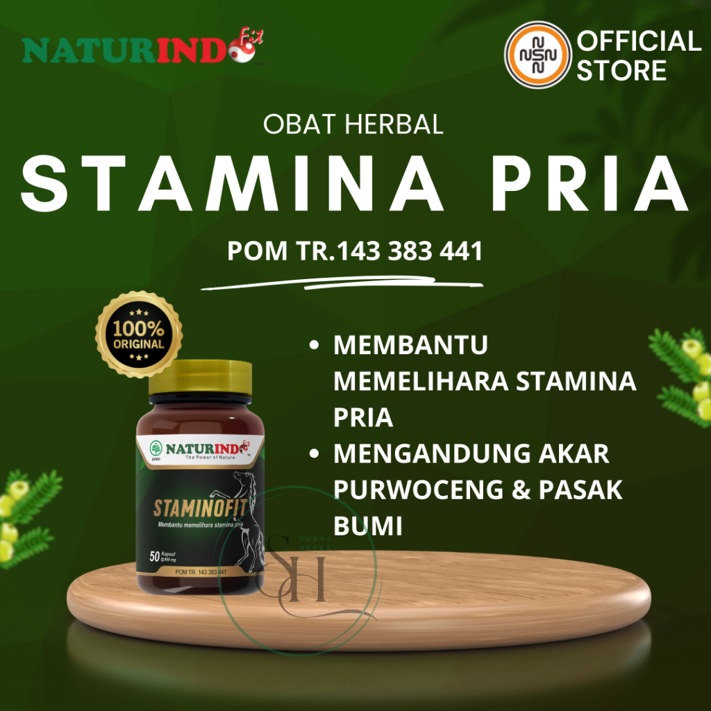 Staminofit Naturindo Herbal Stamina Pria Penambah Stamina Pria Paling Ampuh Original BPOM Terlaris