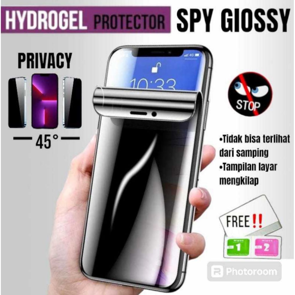 HYDROGEL ANTI SPY GLOSSY / PRIVACY (SAMSUNG) S7 Edge S8 S8+ Active S9 S9+ S10 S10+ Lite S20 S20+ FE 
